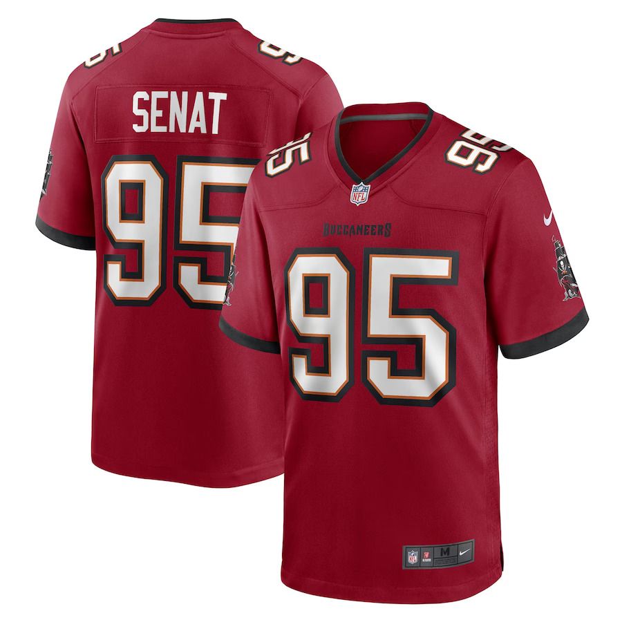 Men Tampa Bay Buccaneers #95 Deadrin Senat Nike Red Game Player NFL Jersey